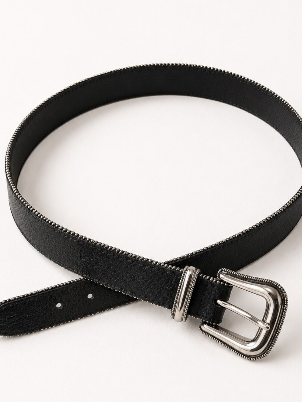 Silver And Black Womans Belt